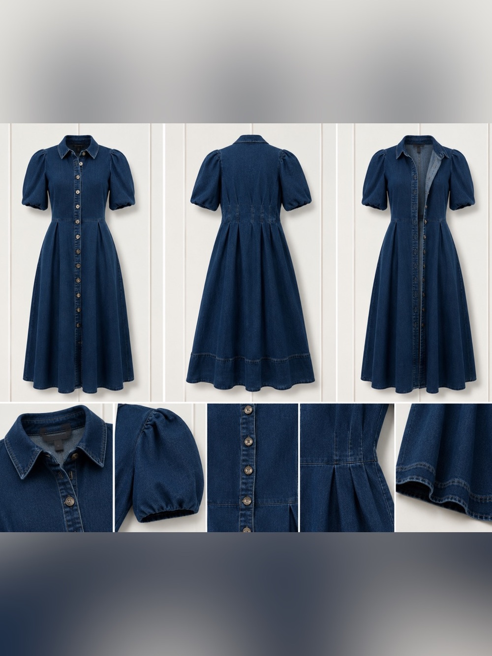 NEW HOUSE OF HARLOW PUFFER AND PLEATED WAIST SLEEVES DENIM DRESS 6
🚨NO DISCOUNT - Picture 5 of 10
